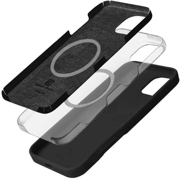 Dėklas Crong Color Cover Magnetic do iPhone 16 Pro Max juoda