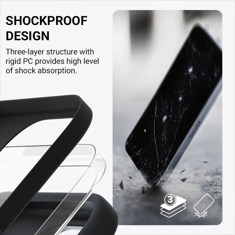 Dėklas Crong Color Cover Magnetic do iPhone 16 Pro Max juoda