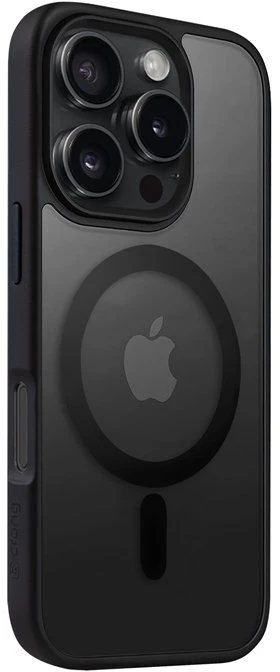 Dėklas Crong Hybrid Frost MAG dangtelis iPhone 16 Pro Max juoda