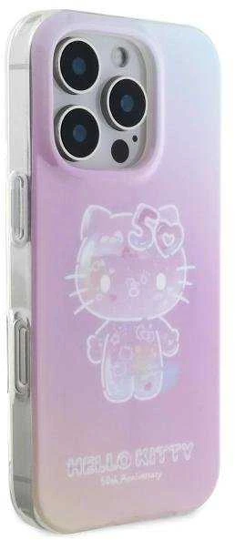 Hello Kitty HKHMP16XH50AP Apple iPhone 16 Pro Max 6.9″ rožinės spalvos kietas dėklas IML 50TH Anniversary Magsafe
