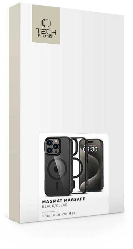 Apple iPhone 16 Pro Max Tech-Protect Magmat MagSafe Clear dėklas telefonui juodos spalvos