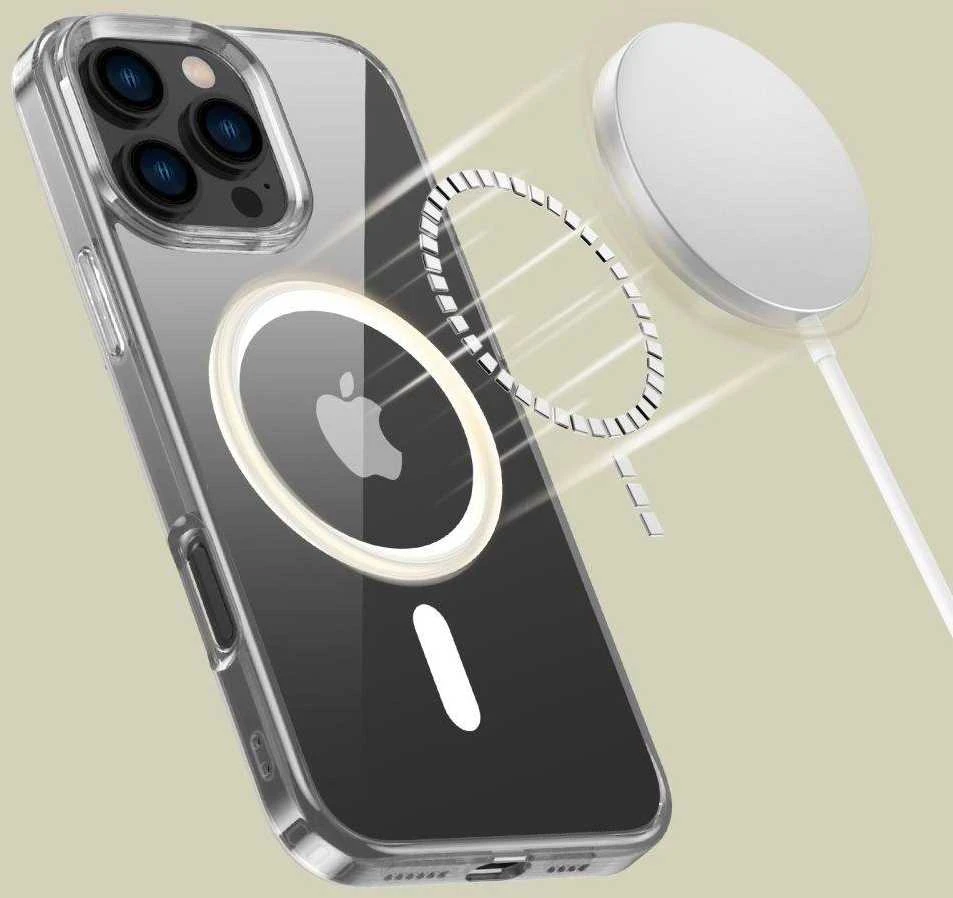 Apple iPhone 16 Pro Max Tech-Protect FlexAir Hybrid MagSafe Clear dėklas telefonui skaidrus