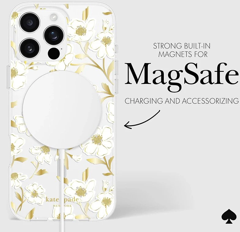 Kate Spade New York Protective Gems MagSafe - dėklas skirtas Apple iPhone 16 Pro Max Sunshine Floral