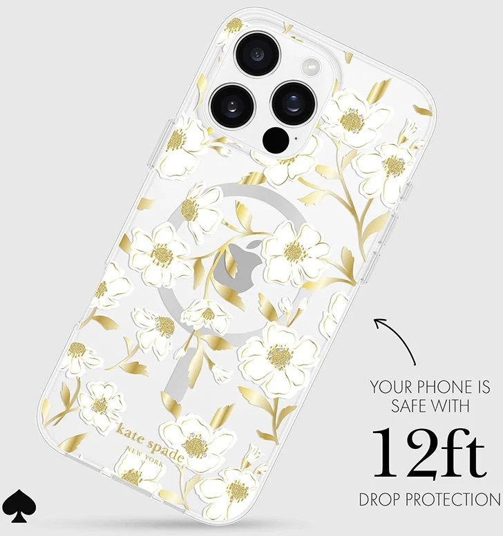 Kate Spade New York Protective Gems MagSafe - dėklas skirtas Apple iPhone 16 Pro Max Sunshine Floral