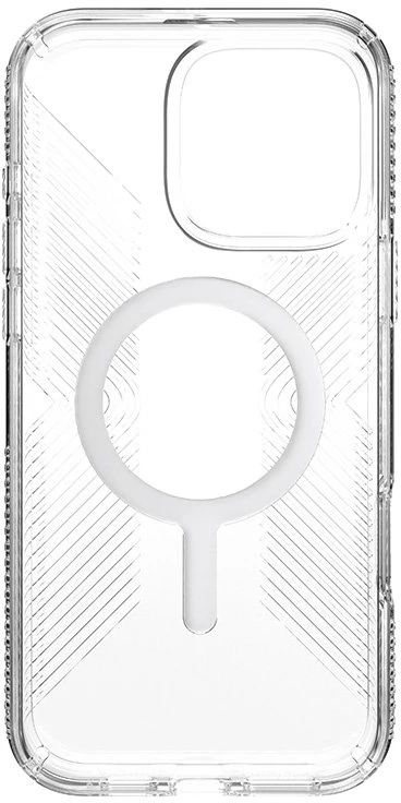 Speck Presidio Perfect-Clear Grip MagSafe - dėklas skirtas Apple iPhone 16 Pro Max Clear / Chrome Finish / Serene Sidabrinis