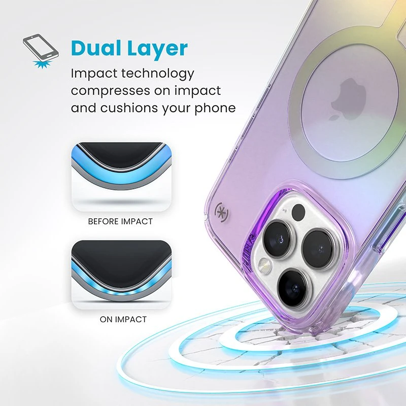Speck Presidio2 Lux MagSafe - dėklas skirtas Apple iPhone 16 Pro Max Amazing Violetinė / Clear