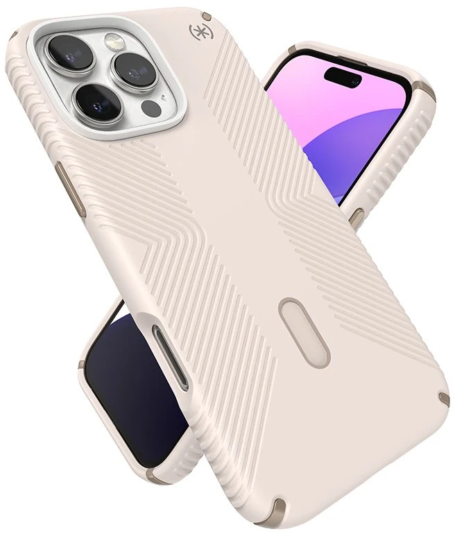 Dėklas Speck Presidio2 Grip ClickLock & MagSafe do iPhone 16 Pro Max smėlio spalva