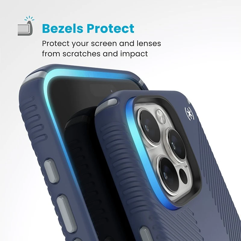 Dėklas Speck Presidio2 Grip ClickLock & MagSafe do iPhone 16 Pro Max mėlyna