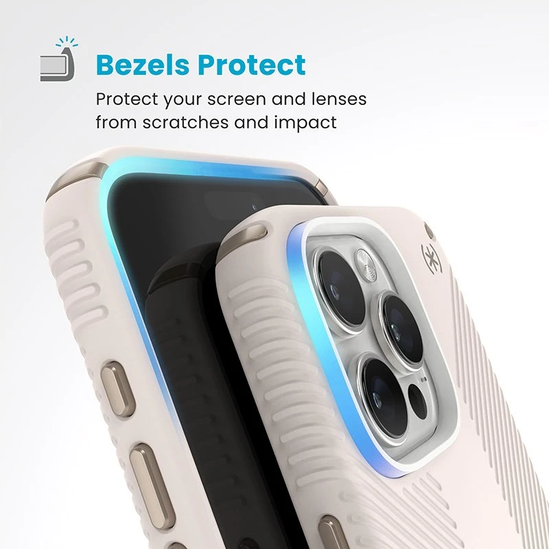 Dėklas Speck Presidio2 Grip ClickLock & MagSafe do iPhone 16 Pro Max smėlio spalva