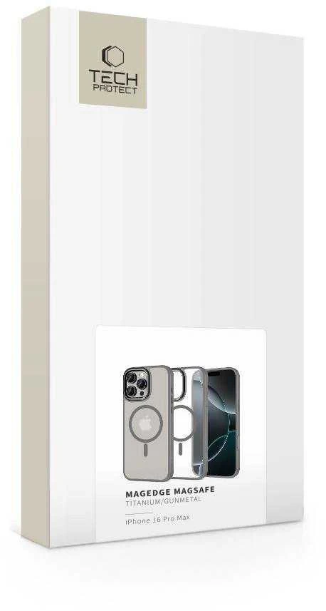 Dėklas Apple iPhone 16 Pro Max Tech-Protect MagEdge MagSafe Titanium / Gunmetal