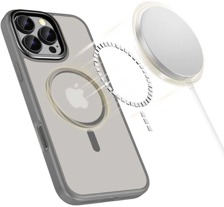 Dėklas Apple iPhone 16 Pro Max Tech-Protect MagEdge MagSafe Titanium / Gunmetal