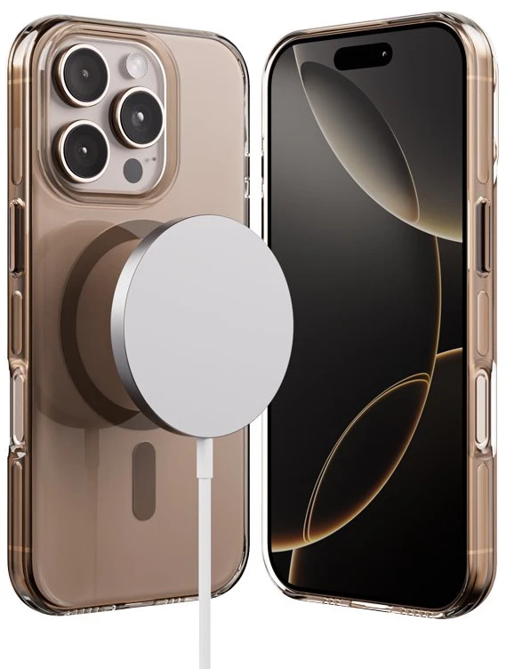 Crong Clear MAG Pro - dėklas Apple iPhone 16 Pro MagSafe dykuma