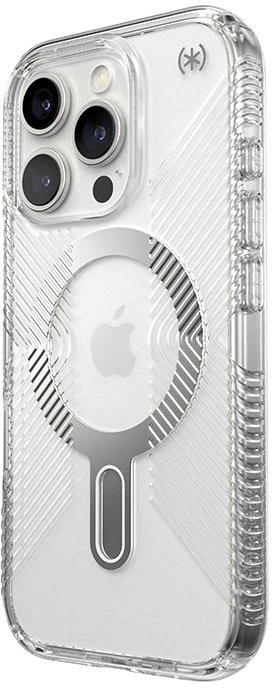 Dėklas Speck Presidio Perfect-Clear Grip ClickLock & MagSafe do iPhone 16 Pro permatomas