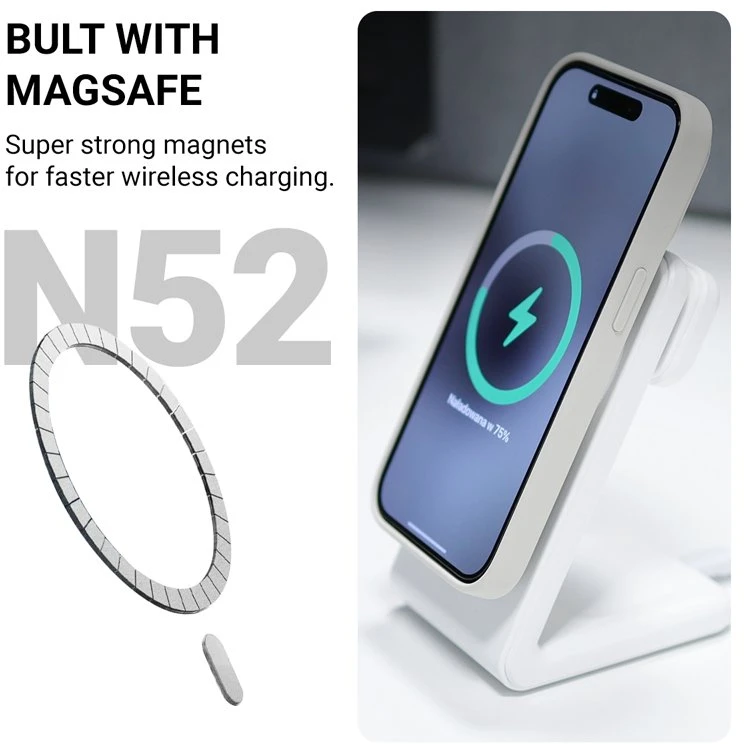 Dėklas Crong spalvos magnetinis dangtelis iPhone 16 Pro titano