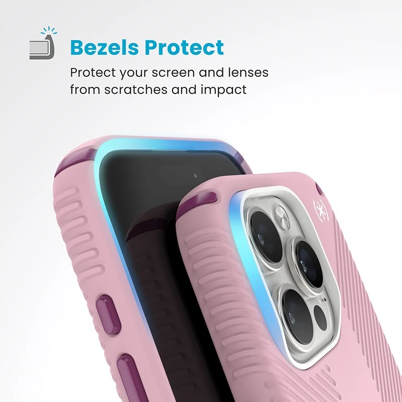 Dėklas Speck Presidio2 Grip ClickLock & MagSafe do iPhone 16 Pro rožinė