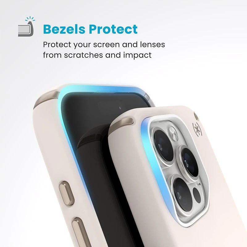 Dėklas Speck „Presidio2 Pro ClickLock“ ir „MagSafe“, skirti „iPhone 16 Pro“, smėlio spalvos