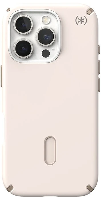Dėklas Speck „Presidio2 Pro ClickLock“ ir „MagSafe“, skirti „iPhone 16 Pro“, smėlio spalvos