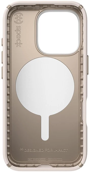 Dėklas Speck „Presidio2 Pro ClickLock“ ir „MagSafe“, skirti „iPhone 16 Pro“, smėlio spalvos
