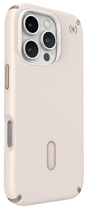 Dėklas Speck „Presidio2 Pro ClickLock“ ir „MagSafe“, skirti „iPhone 16 Pro“, smėlio spalvos