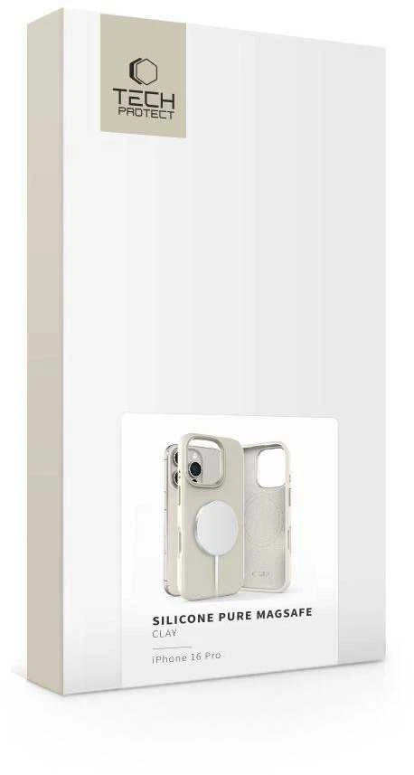 Dėklas Apple iPhone 16 Pro Tech-Protect Silicone Pure MagSafe Cosmic Latte