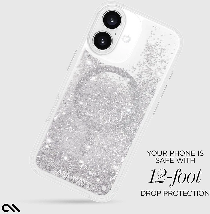 Case-Mate Waterfall MagSafe - dėklas skirtas Apple iPhone 16 Sidabrinis