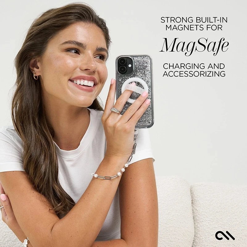 Case-Mate Waterfall MagSafe - dėklas skirtas Apple iPhone 16 Sidabrinis