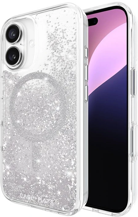 Case-Mate Waterfall MagSafe - dėklas skirtas Apple iPhone 16 Sidabrinis