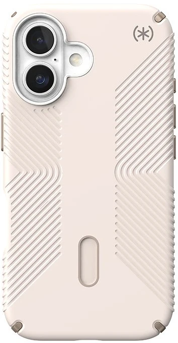Dėklas Speck Presidio2 Grip ClickLock & MagSafe do iPhone 16 smėlio spalva