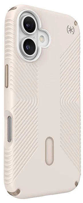 Dėklas Speck Presidio2 Grip ClickLock & MagSafe do iPhone 16 smėlio spalva
