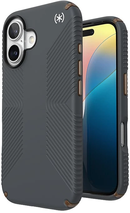 Dėklas Speck Presidio2 Grip do iPhone 16 pilka