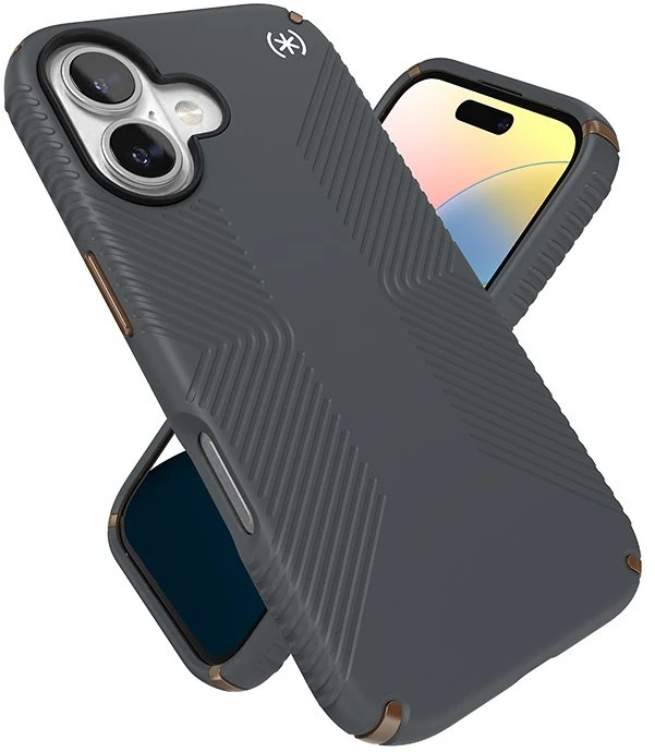 Dėklas Speck Presidio2 Grip do iPhone 16 pilka