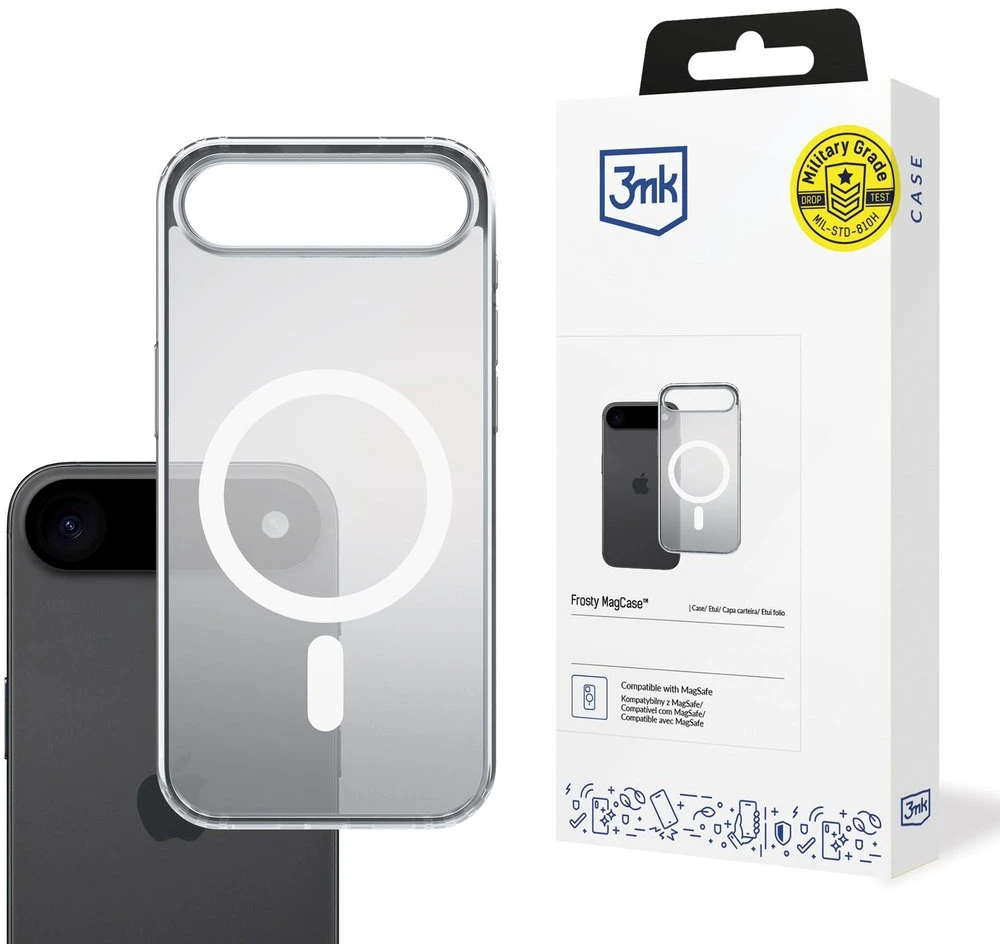 Dėklas iPhone 17 Air 3mk Frosty MagCase baltas