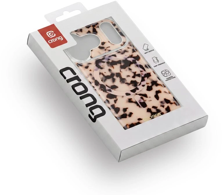 Dėklas iPhone 17 Crong Deluxe MAG Cover, Skirtas šviesiems plaukams Tortoise