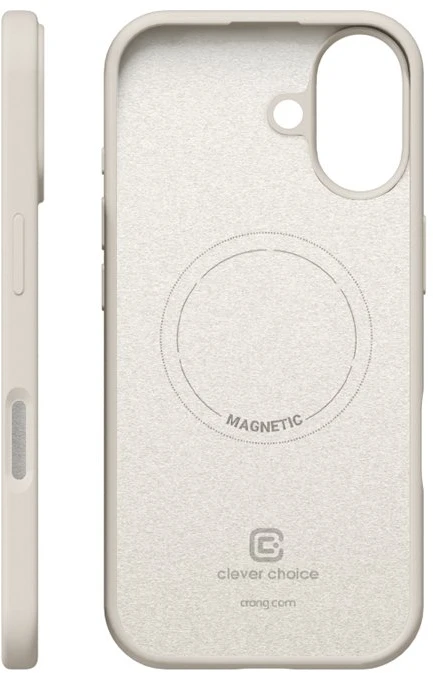 „Crong Color Cover Magnetic“ dėklas – „MagSafe Apple iPhone 17“ akmens smėlio spalvos