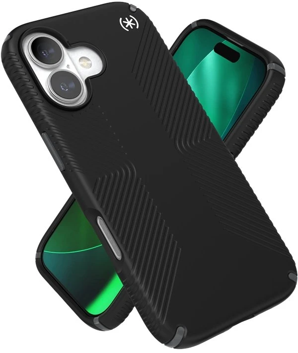 Speck Presidio2 Grip MagSafe - dėklas skirtas Apple iPhone 17 Juodas / Slate Pilkas / Baltas