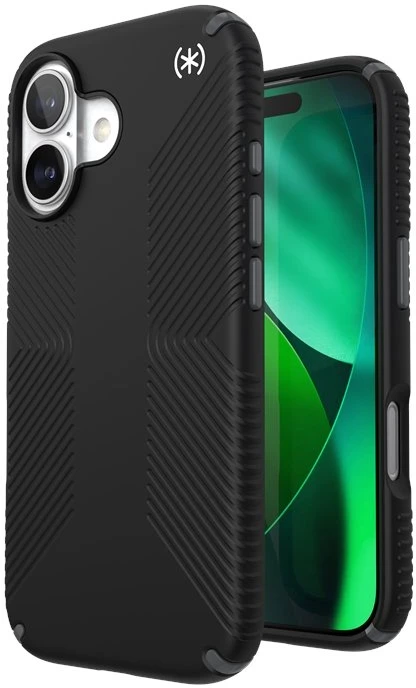 Speck Presidio2 Grip MagSafe - dėklas skirtas Apple iPhone 17 Juodas / Slate Pilkas / Baltas