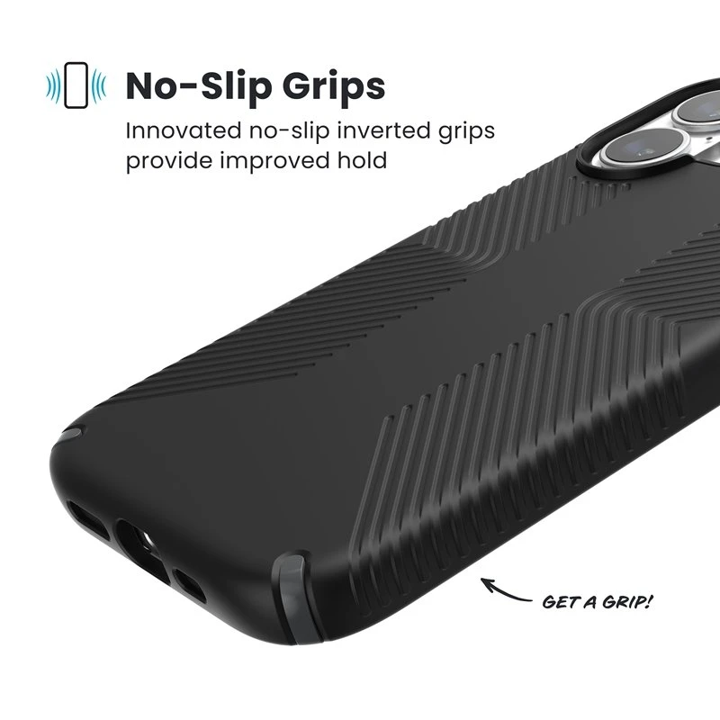 Speck Presidio2 Grip MagSafe - dėklas skirtas Apple iPhone 17 Juodas / Slate Pilkas / Baltas
