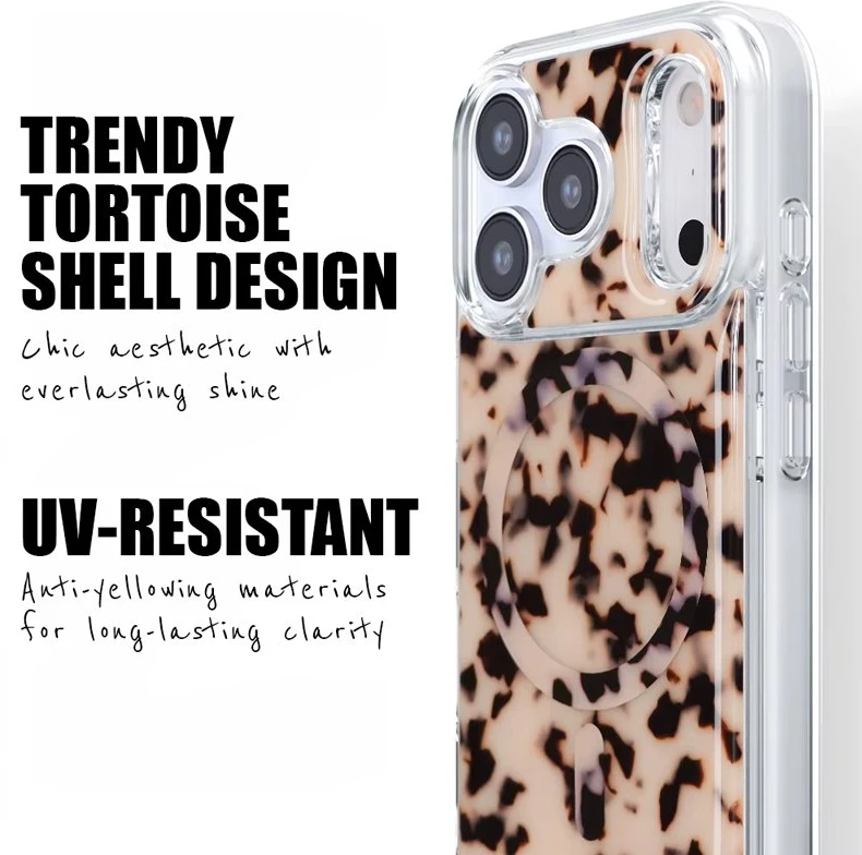Dėklas iPhone 17 Pro Crong Deluxe MAG Cover Skirtas šviesiems plaukams Tortoise