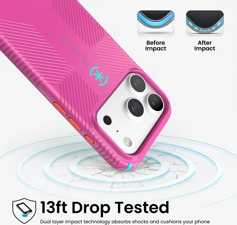 Dėklas iPhone 17 Pro ir 18 Pro Speck Candyshell Icon MagSafe, rožinis