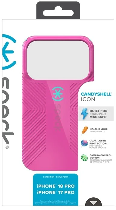 Dėklas iPhone 17 Pro ir 18 Pro Speck Candyshell Icon MagSafe, rožinis