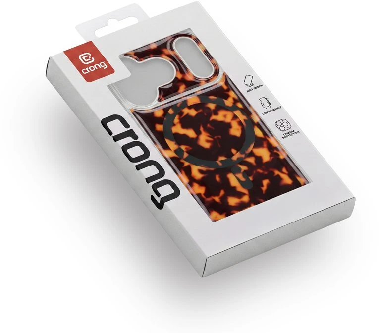 Dėklas iPhone 17 Pro Max Crong Deluxe MAG Cover, Tortoise