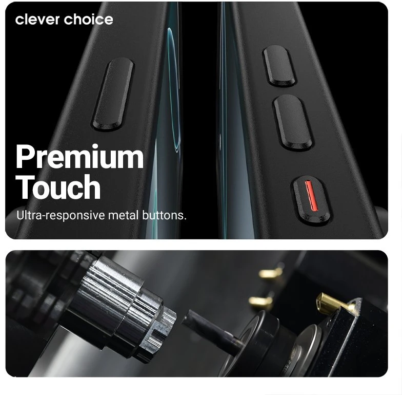 Crong Hybrid Frost MAG Cover - dėklas MagSafe Apple iPhone 17 Pro Max juodas