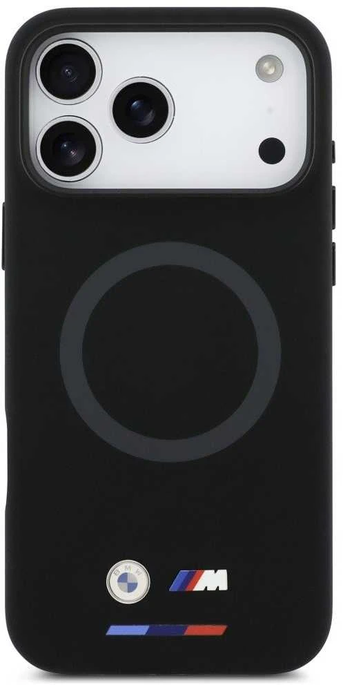 BMW M Silicon Logo MagSafe dėklas Apple iPhone 17 Pro Max juodos spalvos