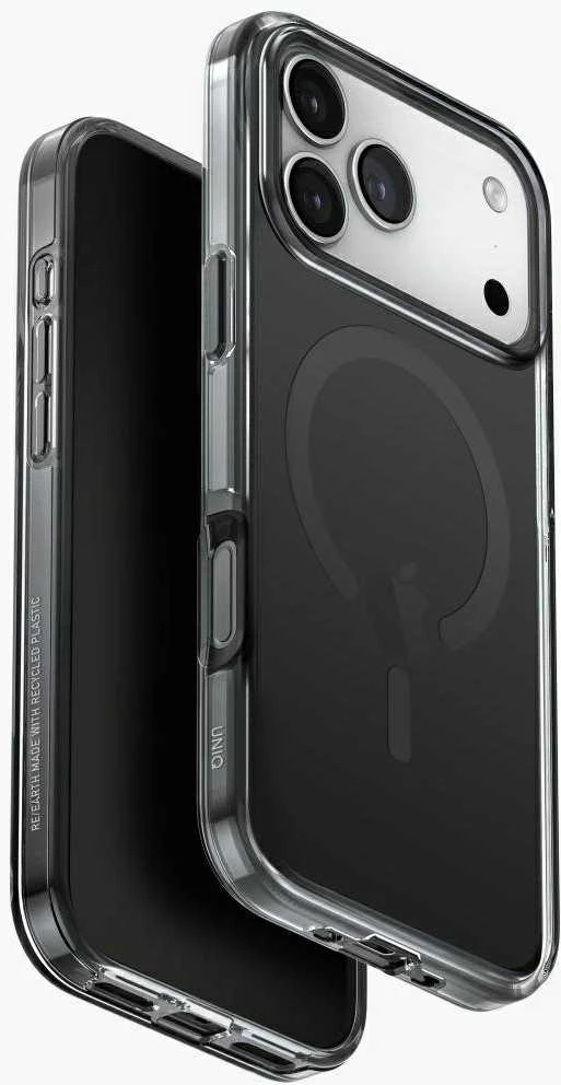 UNIQ Clario Dėklas Apple iPhone 17 Pro Max Magclick Charging juodos spalvos