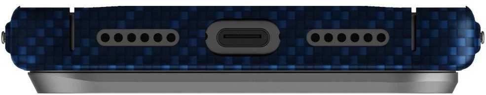 Dėklas UNIQ Keva EDGE Apple iPhone 17 Pro Max Magclick Charging mėlynas