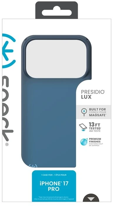 Speck Presidio Lux MagSafe - dėklas skirtas Apple iPhone 17 Pro Deep Sea Fade / Juodas / Spell Mėlyna