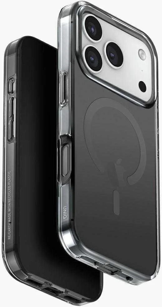 UNIQ Clario Dėklas Apple iPhone 17 Pro Magclick Charging juodos spalvos