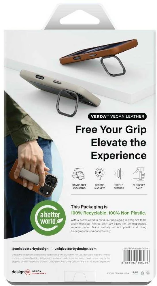 Dėklas UNIQ Heldro Pro skirtas Apple iPhone 17 Pro Magclick Charging juodos spalvos