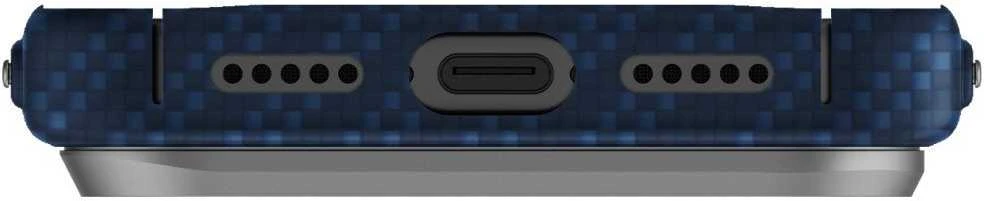 Dėklas UNIQ Keva EDGE Apple iPhone 17 Pro Magclick Charging mėlynas