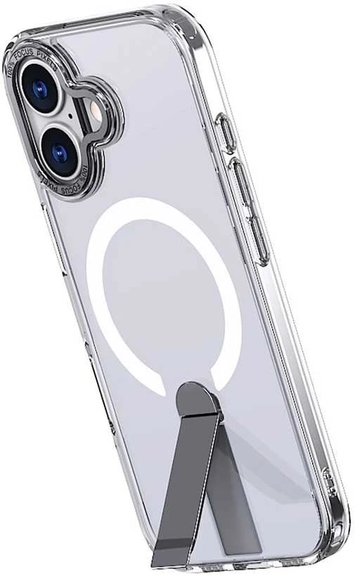 Hurtel Hybrid Armor X dėklas skirtas Apple iPhone 17 su stoveliu, suderinamas su MagSafe – skaidrus